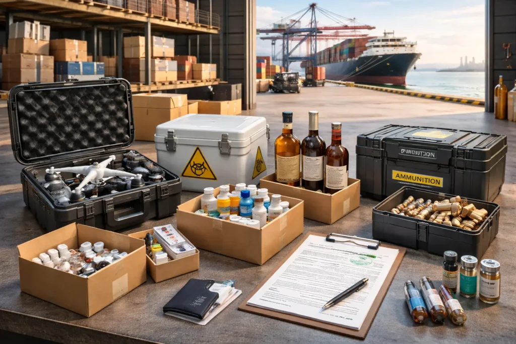 Restricted goods presented with the right paperwork