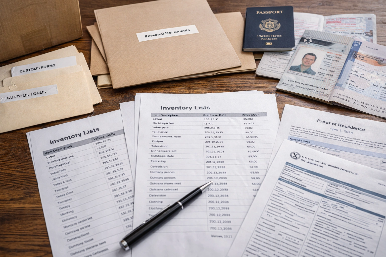 Customs Documentation for Personal Effects
